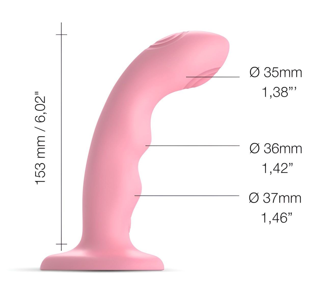/ Strap-on-me M - vízálló, pulzáló G-pont vibrátor (pink)