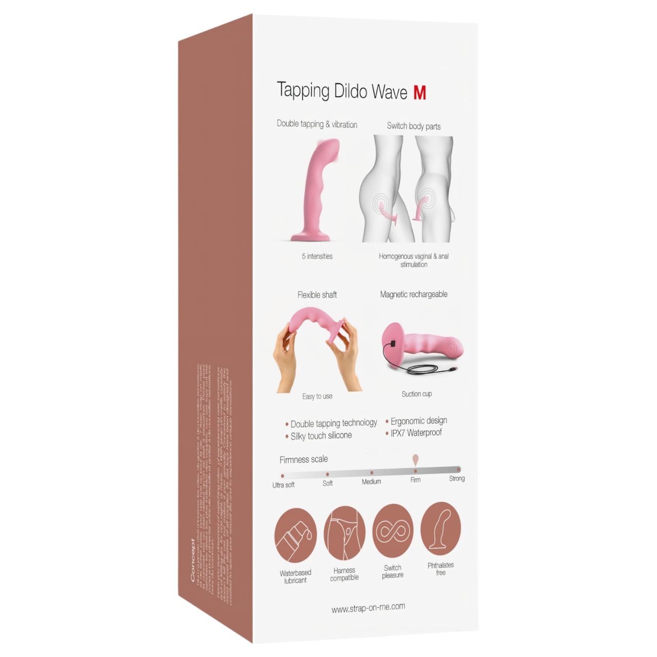 / Strap-on-me M - vízálló, pulzáló G-pont vibrátor (pink)