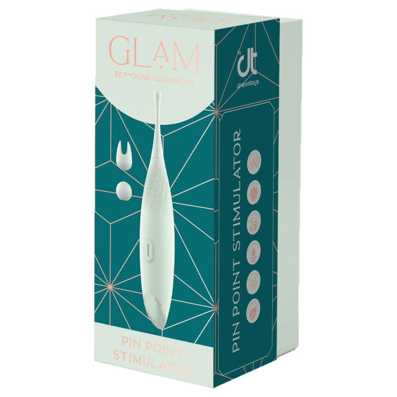 Glam - pontszerű csikló vibrátor (zöld)