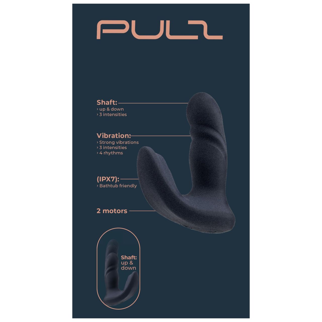 Dreamtoys Pulz - lökő análvibrátor távirányítóval (kék)