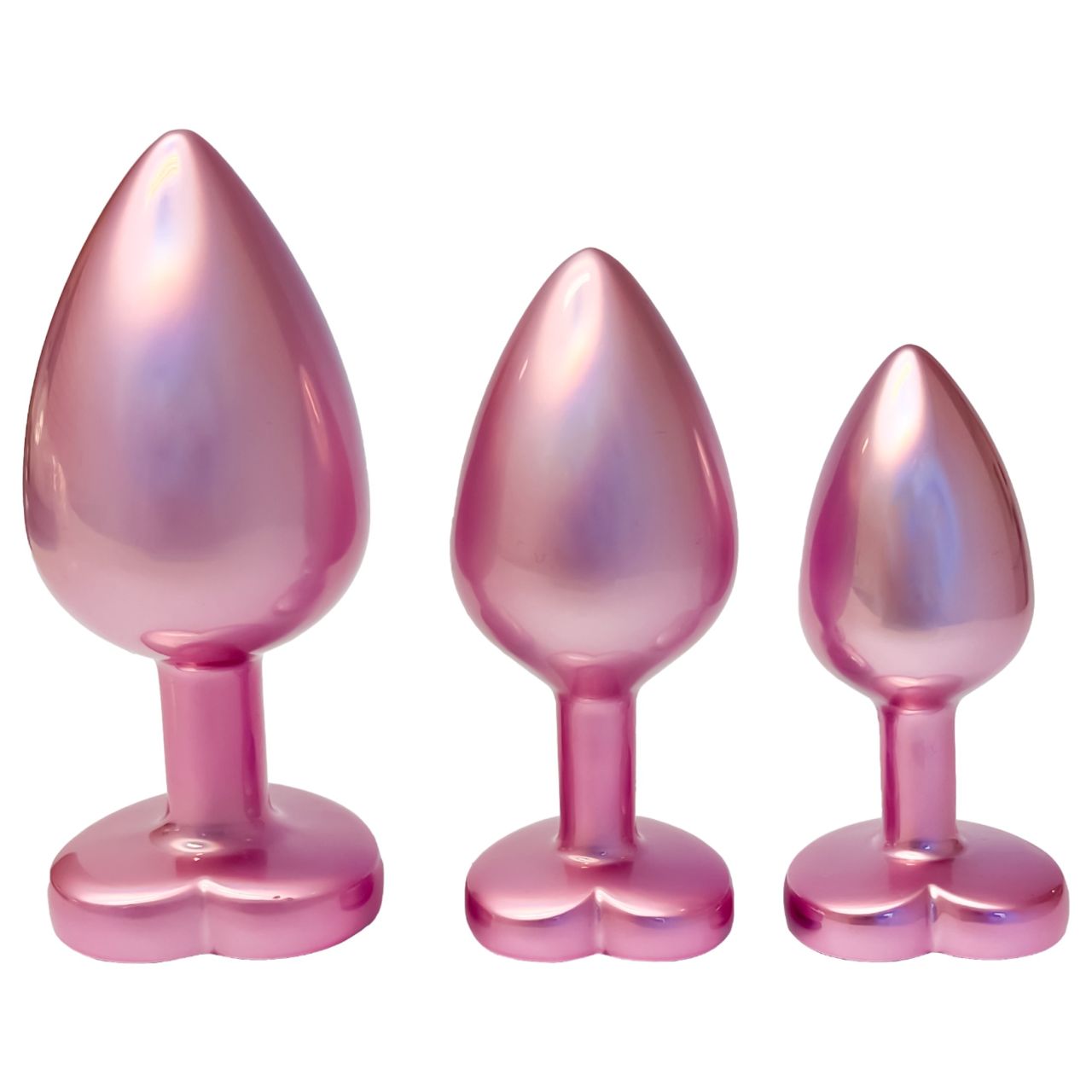 Dreamtoys Gleaming Love - szíves anál plug szett (rózsaszín)
