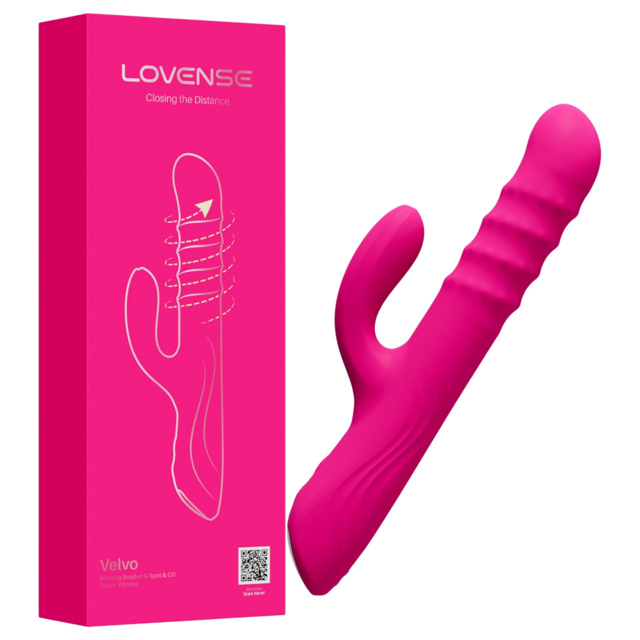 Lovense Velvo - Forgó gyöngyös G-pont és csiklóizgató vibrátor