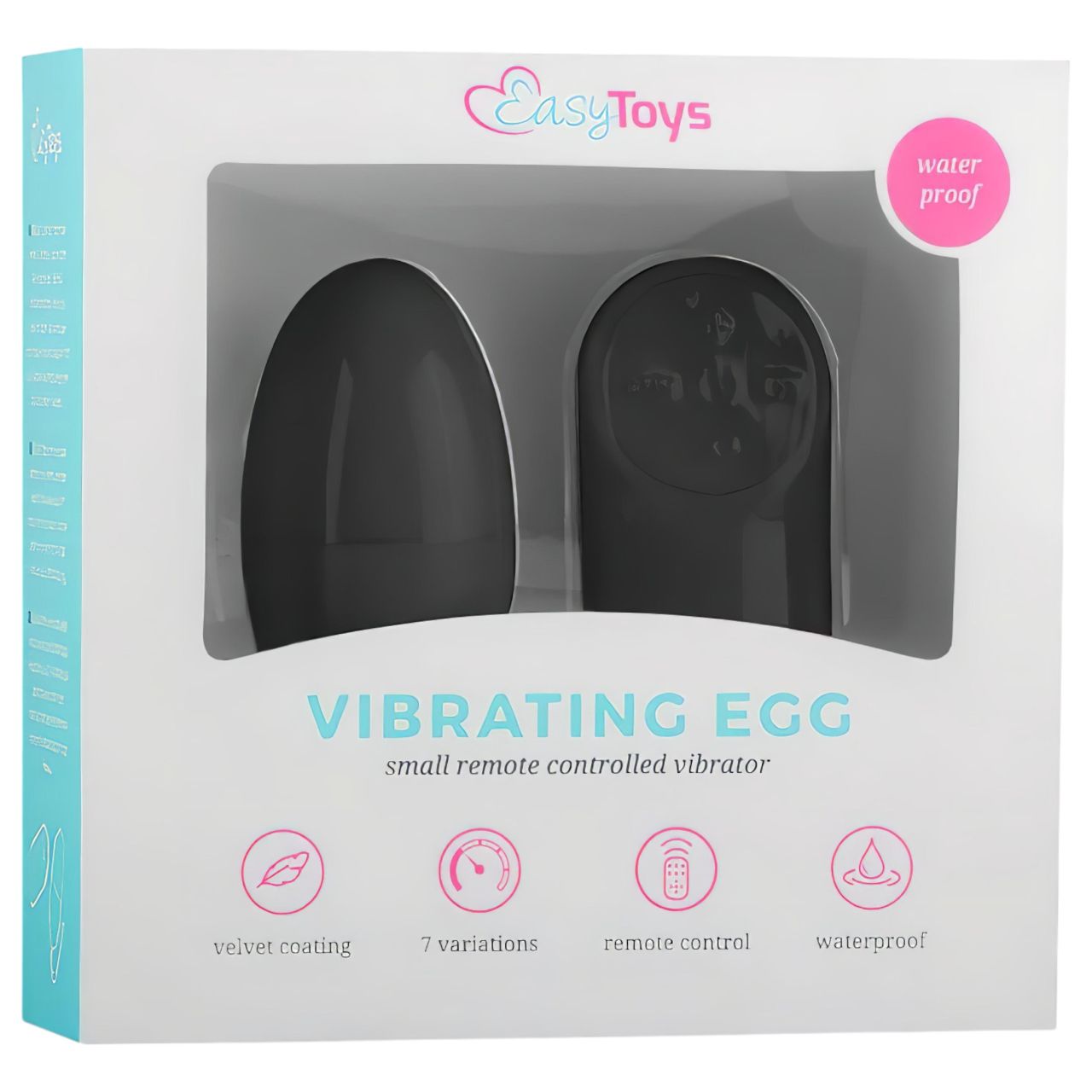 EasyToys - 7 ritmusú rádiós vibrációs tojás (fekete)