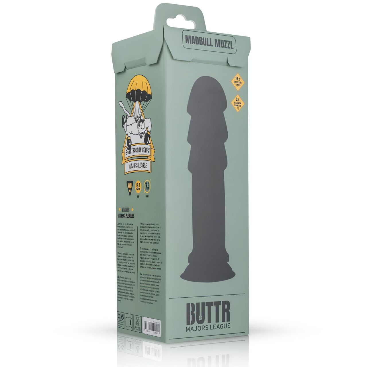 BUTTR Madbull Muzzl - tapadókorongos dildó (fekete) BUTTR Madbull Muzzl - tapadókorongos dildó (fekete)