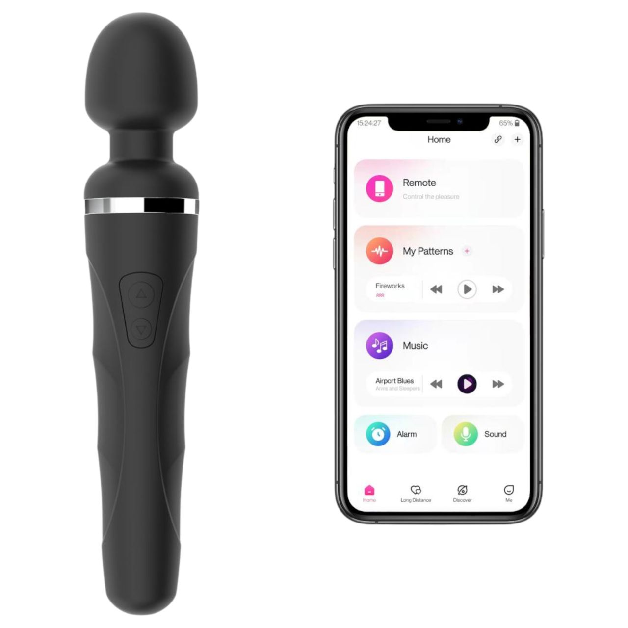 Lovense Domi 2 – App-vezérelt masszírozó vibrátor (fekete) Lovense Domi 2 – App-vezérelt masszírozó vibrátor (fekete)