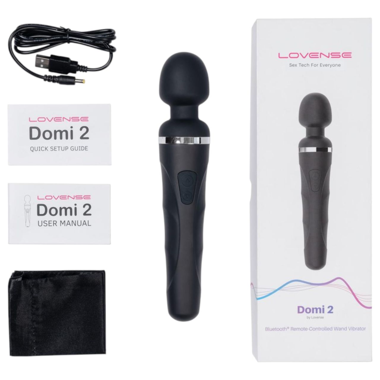Lovense Domi 2 – App-vezérelt masszírozó vibrátor (fekete) Lovense Domi 2 – App-vezérelt masszírozó vibrátor (fekete)
