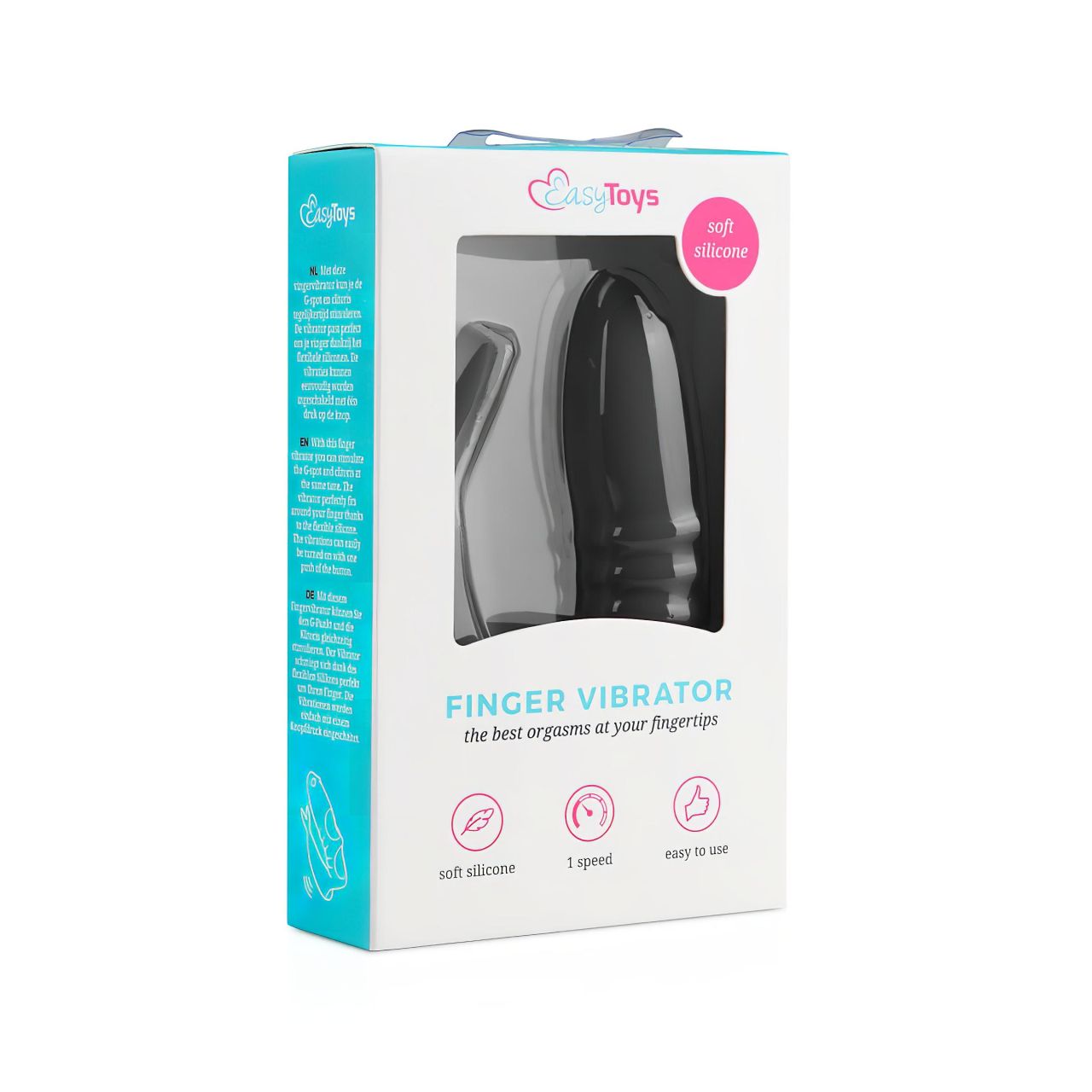 EasyToys Finger - 2in1 ujjvibrátor (fekete) EasyToys Finger - 2in1 ujjvibrátor (fekete)