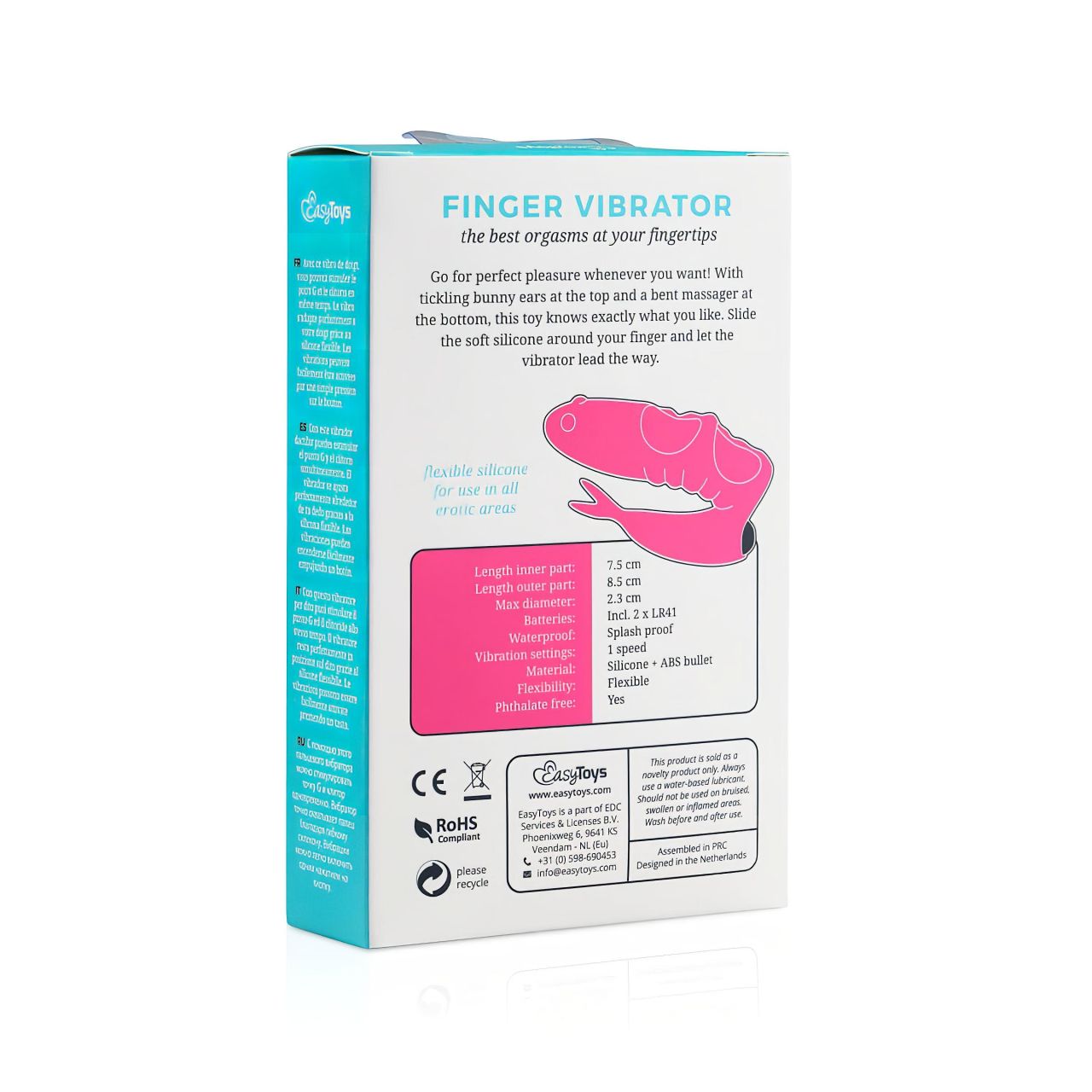 EasyToys Finger - 2in1 ujjvibrátor (fekete) EasyToys Finger - 2in1 ujjvibrátor (fekete)