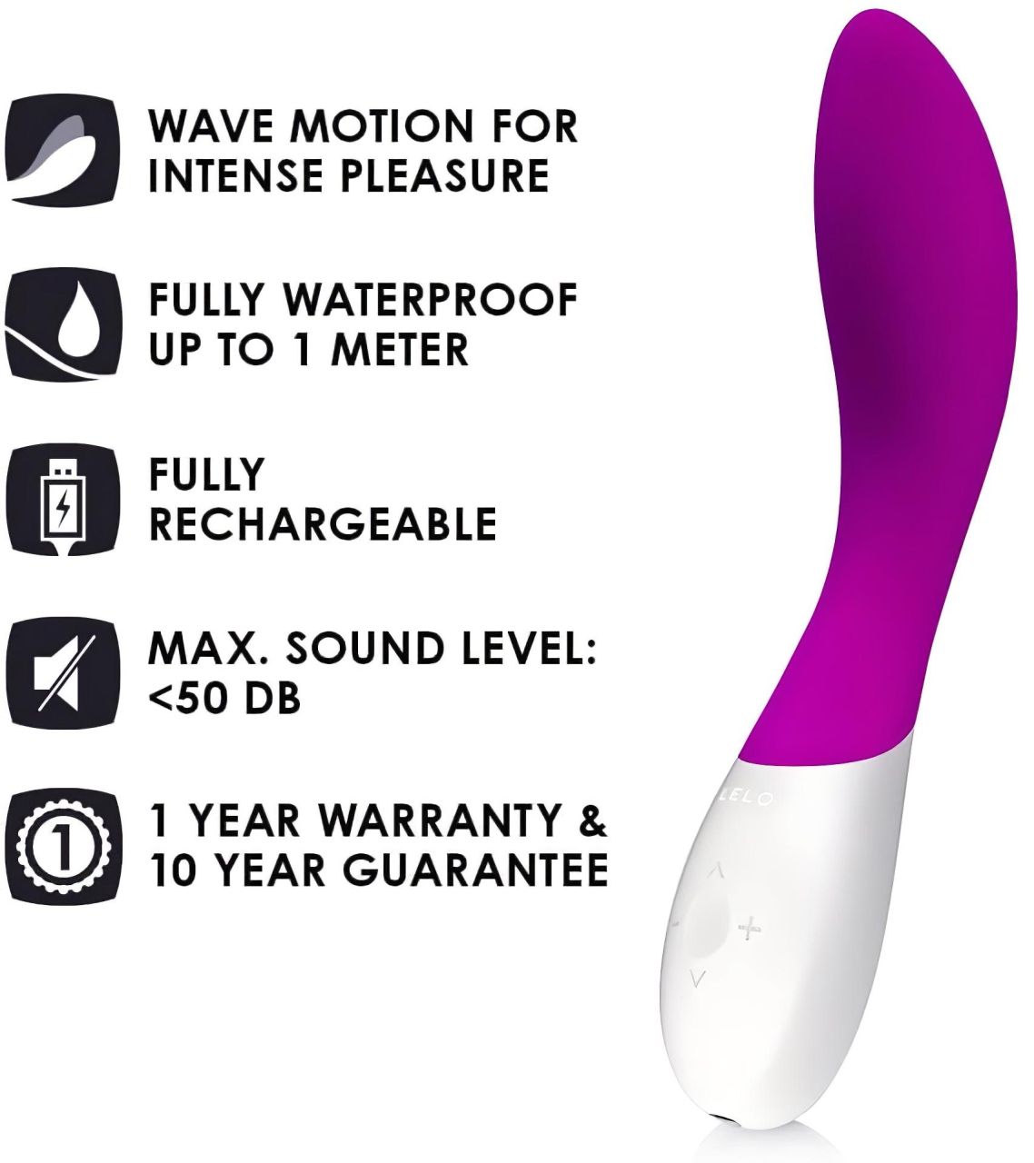 LELO Mona Wave - hullámzó mozgású, vízálló G-pont vibrátor (lila)