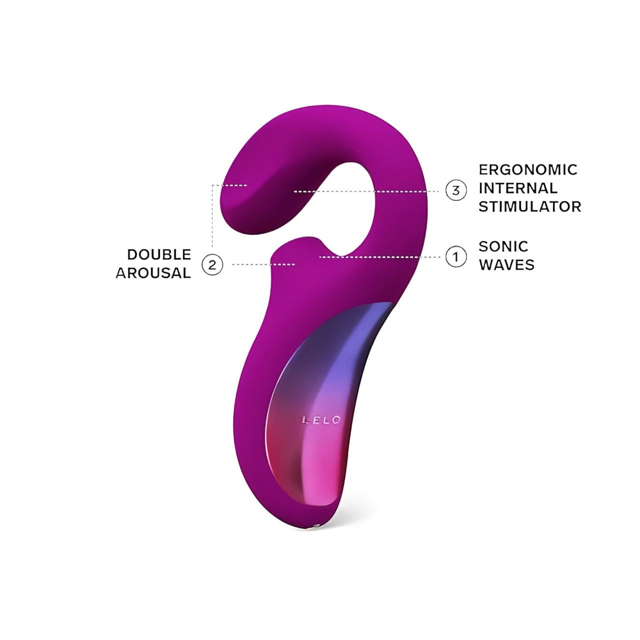 LELO Enigma - akkus, vízálló, 2in1 G-pont vibrátor (lila)