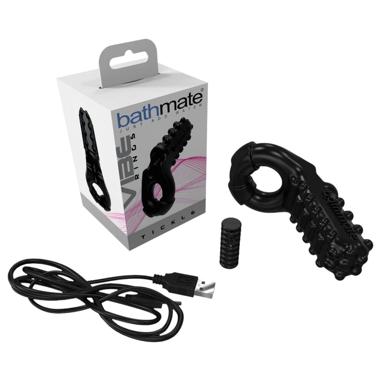 Bathmate Vibe Ring Tickle - akkus, vibrációs péniszgyűrű (fekete) Bathmate Vibe Ring Tickle - akkus, vibrációs péniszgyűrű (fekete)