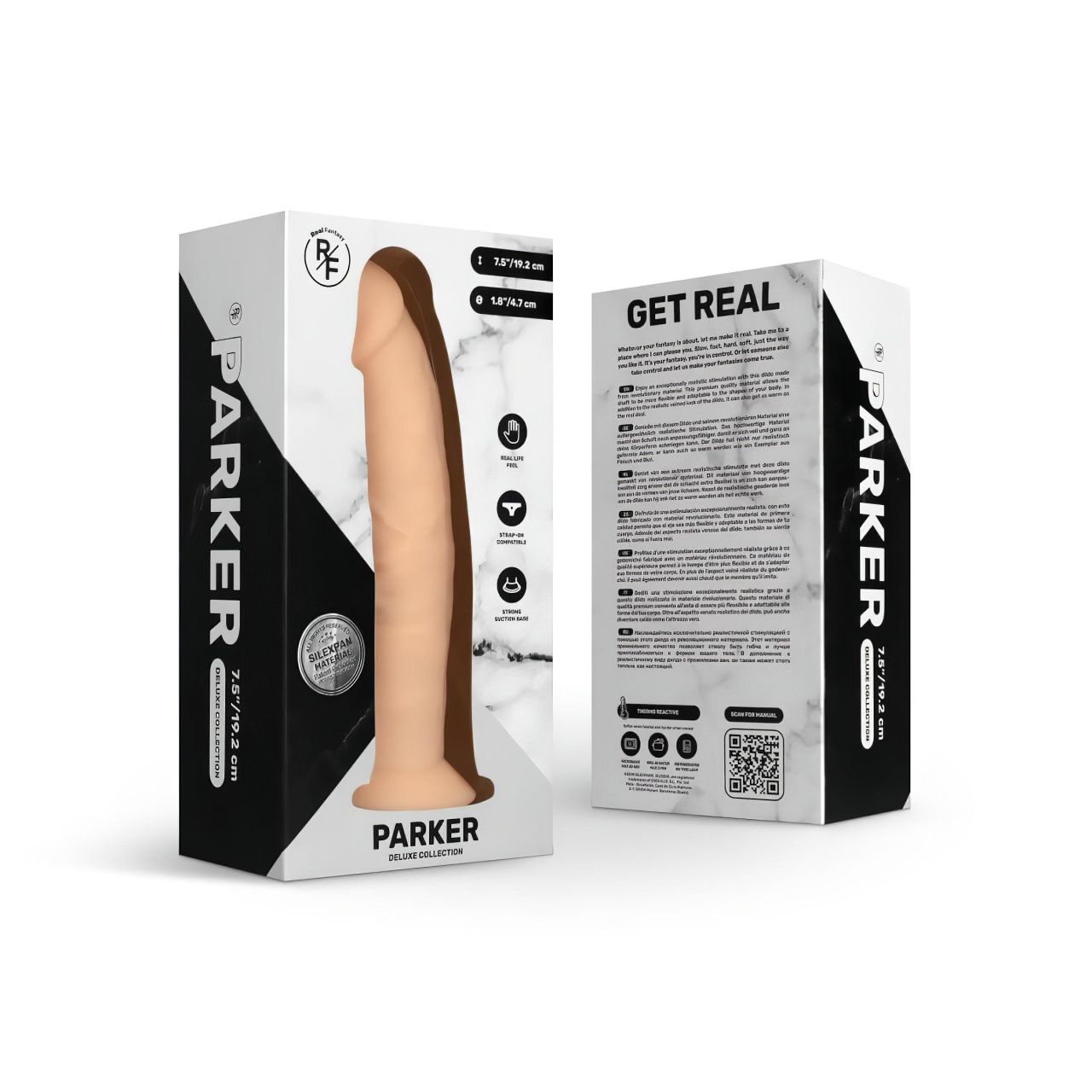 Real Fantasy Parker - élethű dildó - 19 cm (testszínű)