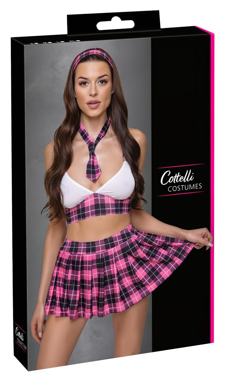 Cottelli - kockás diáklány jelmez szett (pink) Cottelli - kockás diáklány jelmez szett (pink)