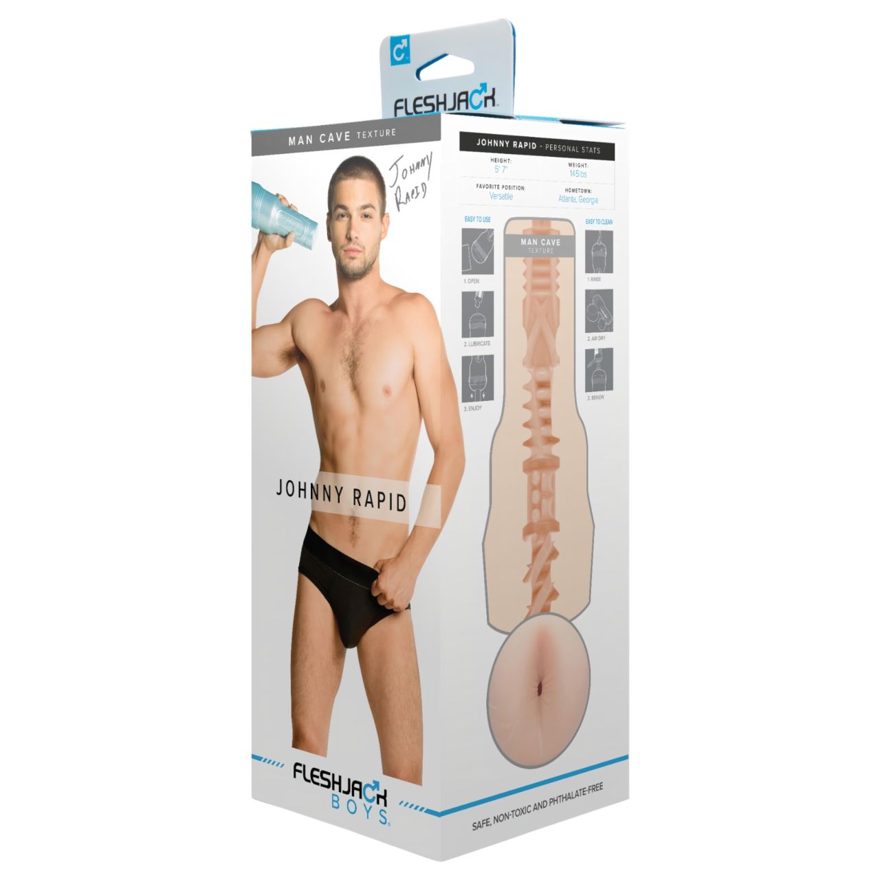 Fleshjack Johnny Rapid Man - élethű popsi maszturbátor (testszínű)