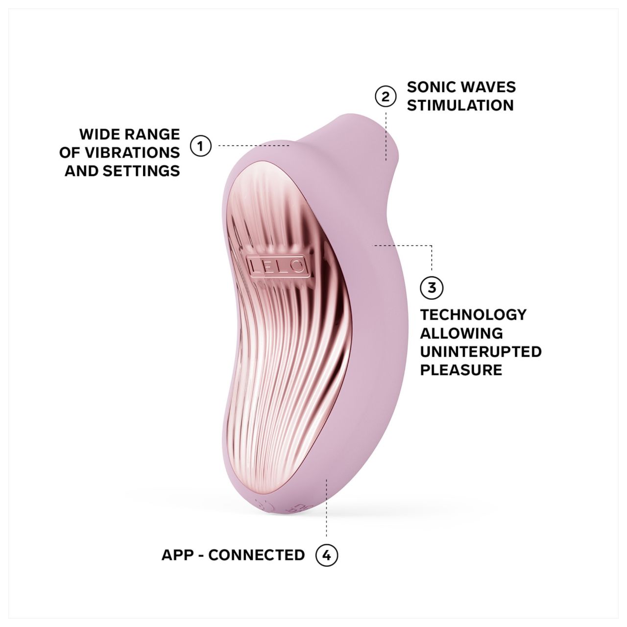 LELO Sona 3 Cruise - hanghullámos csiklóizgató (pink) LELO Sona 3 Cruise - hanghullámos csiklóizgató (pink)