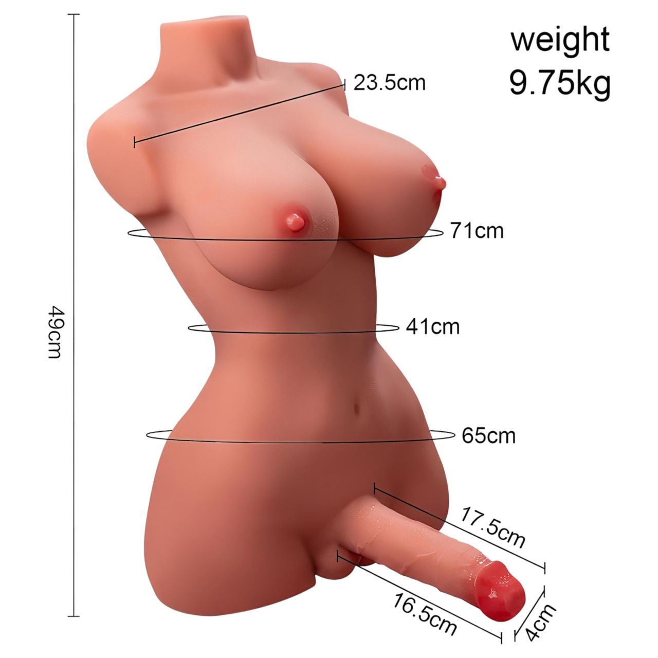 XISE Hermosa Lady Boy - vibrációs torzó lökő funkcióval