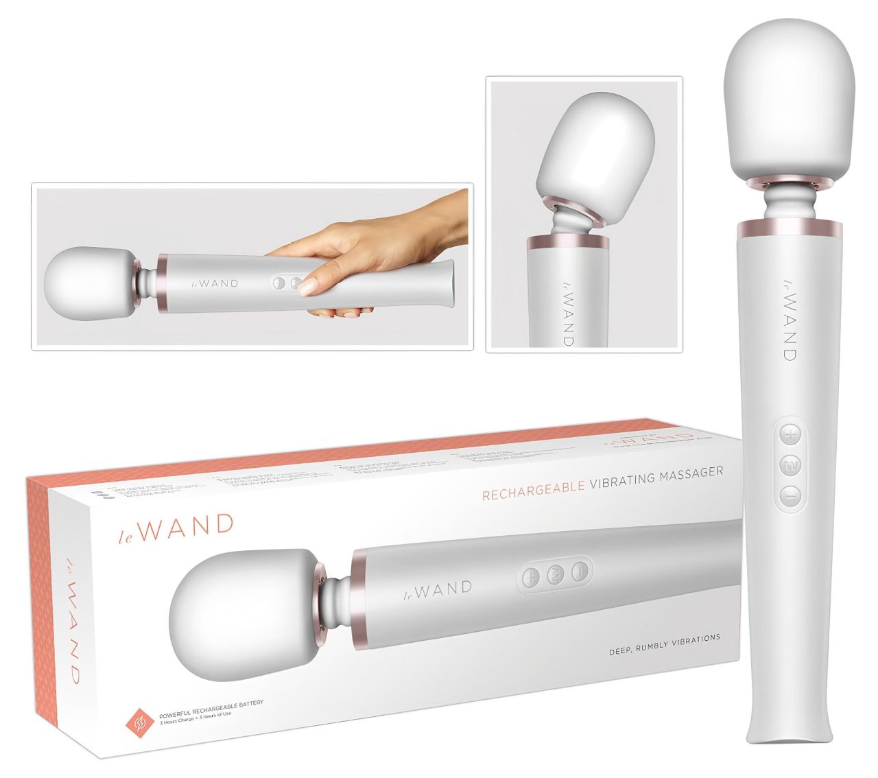 le Wand - exkluzív, akkus masszírozó vibrátor (fehér) le Wand - exkluzív, akkus masszírozó vibrátor (fehér)