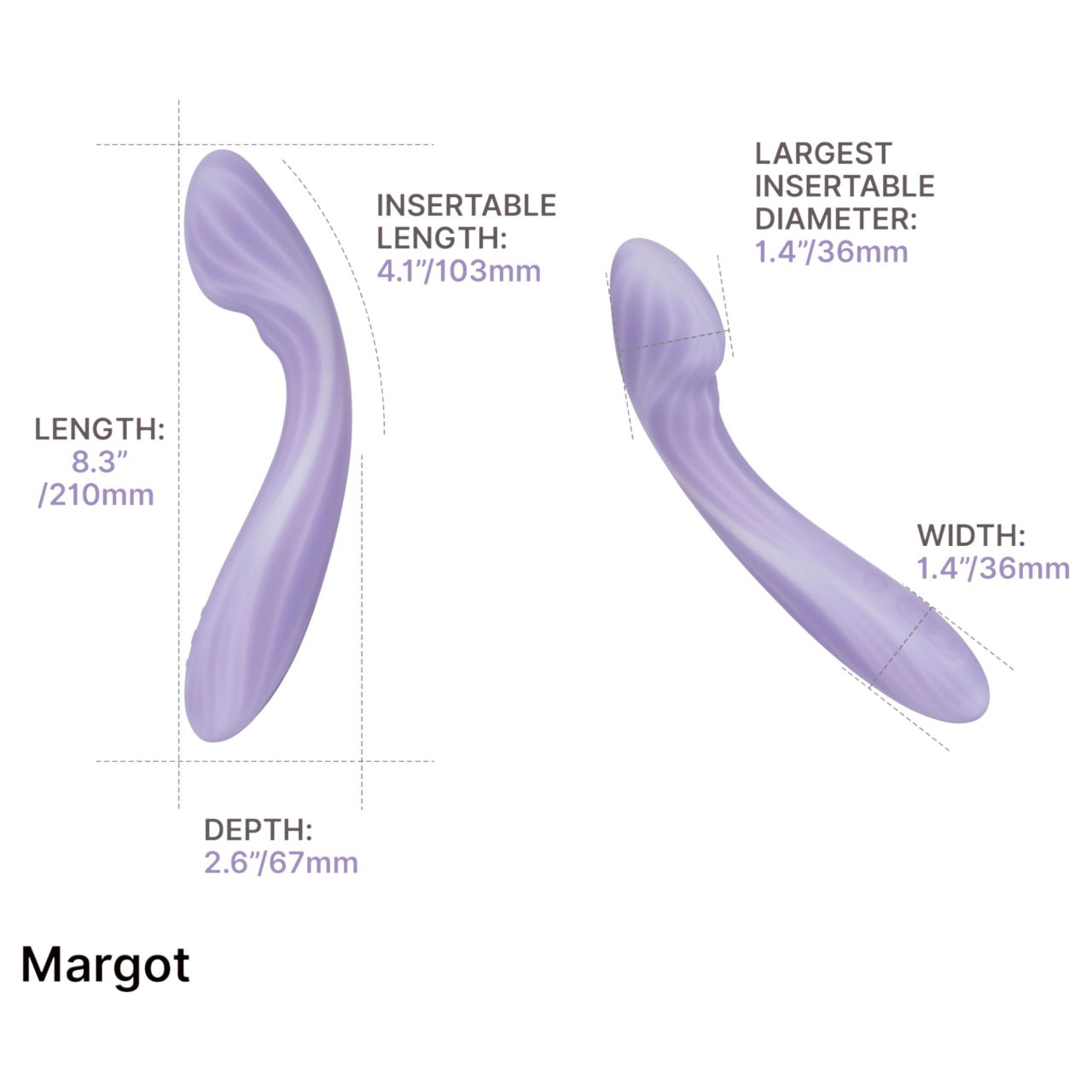 Svakom Margot - 2 motoros G-pont vibrátor (lila)