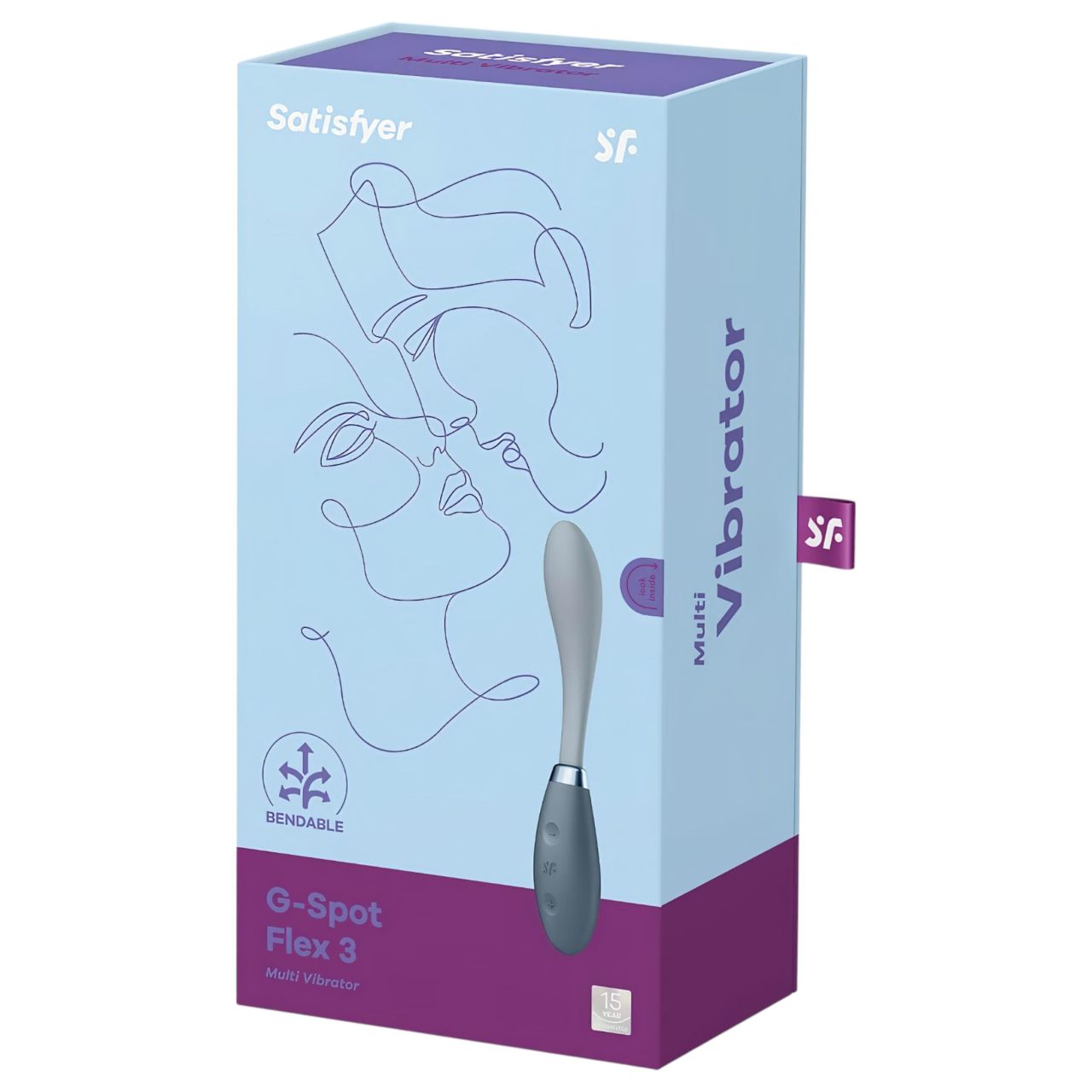 / Satisfyer G-Spot Flex 3 - akkus G-pont vibrátor (szürke)