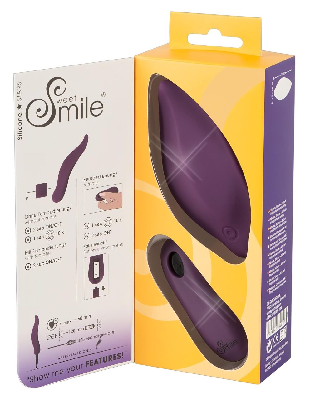 SMILE Panty - hordható, rádiós akkus bugyivibrátor (lila)