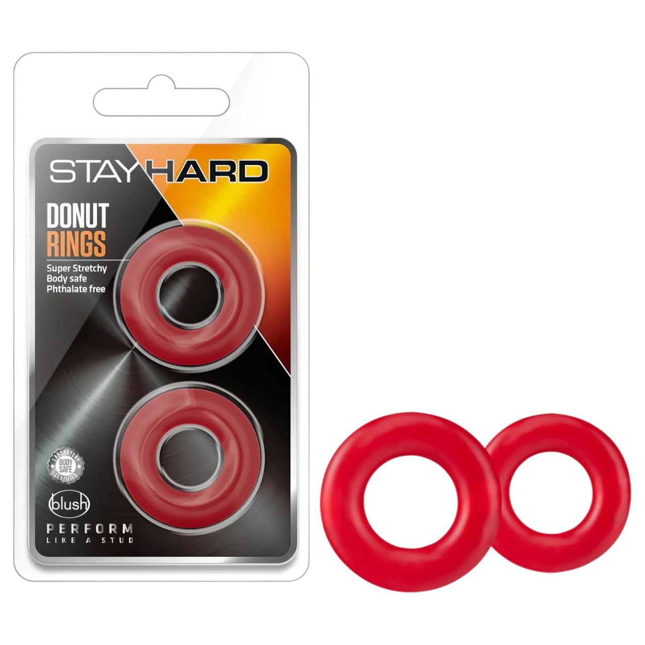 Stay Hard - péniszgyűrű szett (piros) Stay Hard - péniszgyűrű szett (piros)