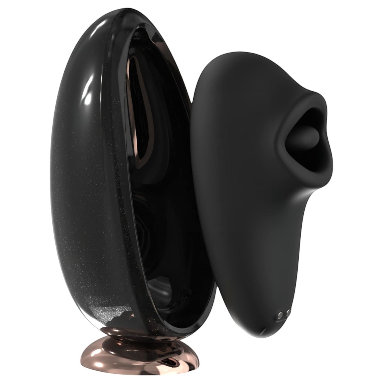 Sex HD Mirror - melegítő funkciós nyaló vibrátor (fekete) Sex HD Mirror - melegítő funkciós nyaló vibrátor (fekete)