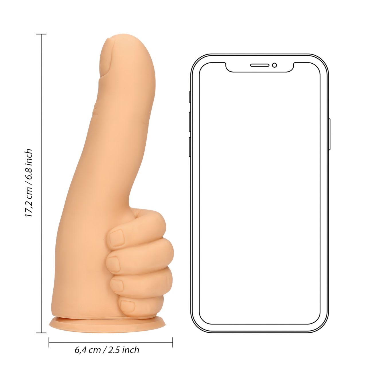 S-Line - hüvelykujj dildó (testszínű) S-Line - hüvelykujj dildó (testszínű)