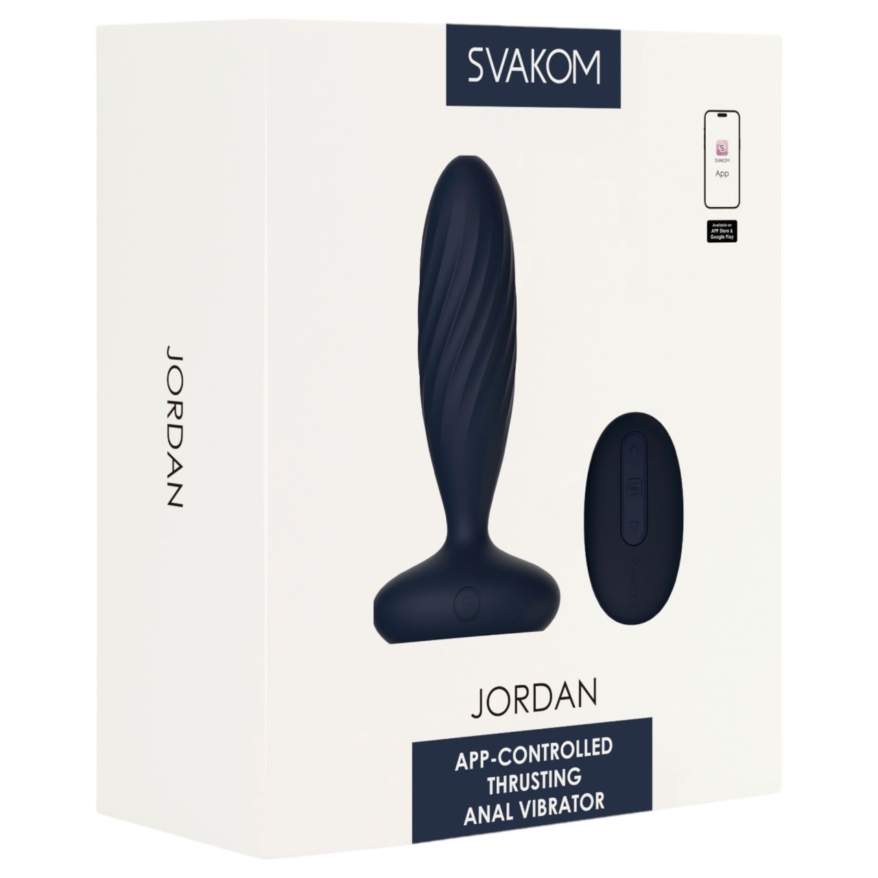 Svakom Jordan - App-vezérelt análvibrátor (kék)