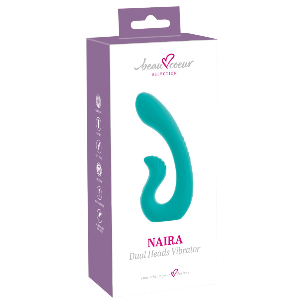 Beau Coeur Naira - G-pont és csiklóizgató vibrátor (zöld)