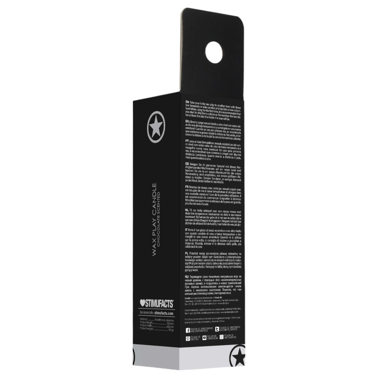 Ouch Chocolate - paraffin testgyertya csoki illattal (100 g) Ouch Chocolate - paraffin testgyertya csoki illattal (100 g)