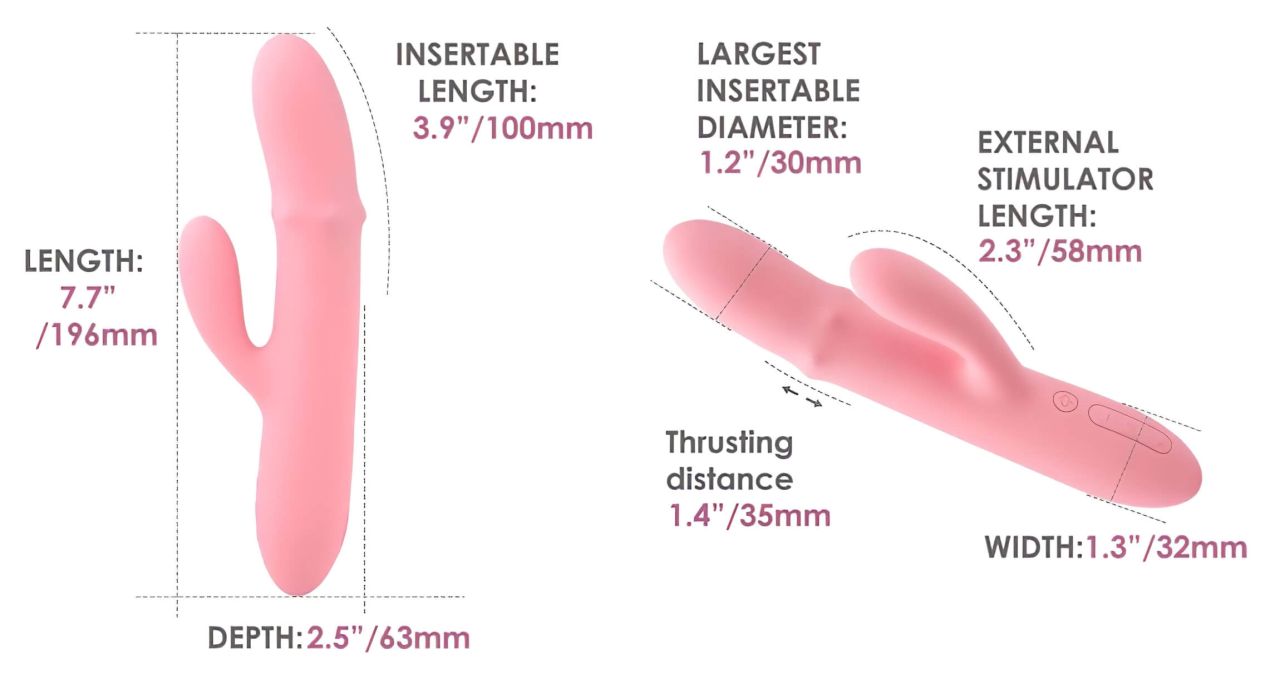Svakom Mora Neo - app-vezérelt nyuszis csiklókaros vibrátor (pink)