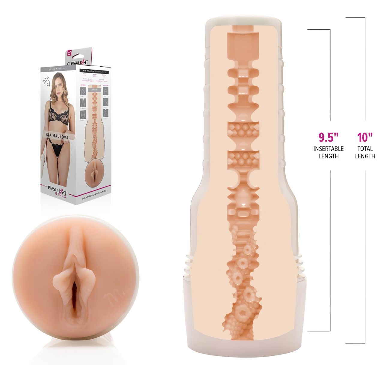 Fleshlight Mia Malkova LVL Up - élethű vagina (testszínű)
