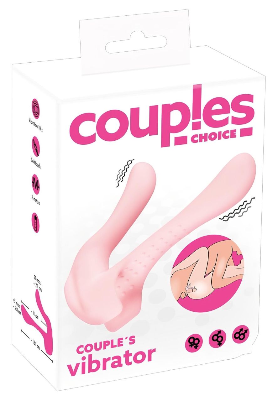 Couples Choice - 2 motoros párvibrátor (rózsaszín)