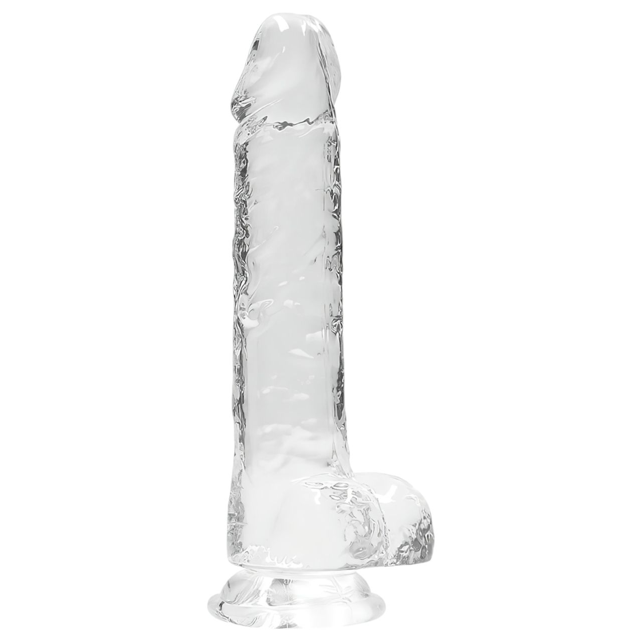 RealRock - átlátszó élethű dildó (átlátszó, 19 cm)