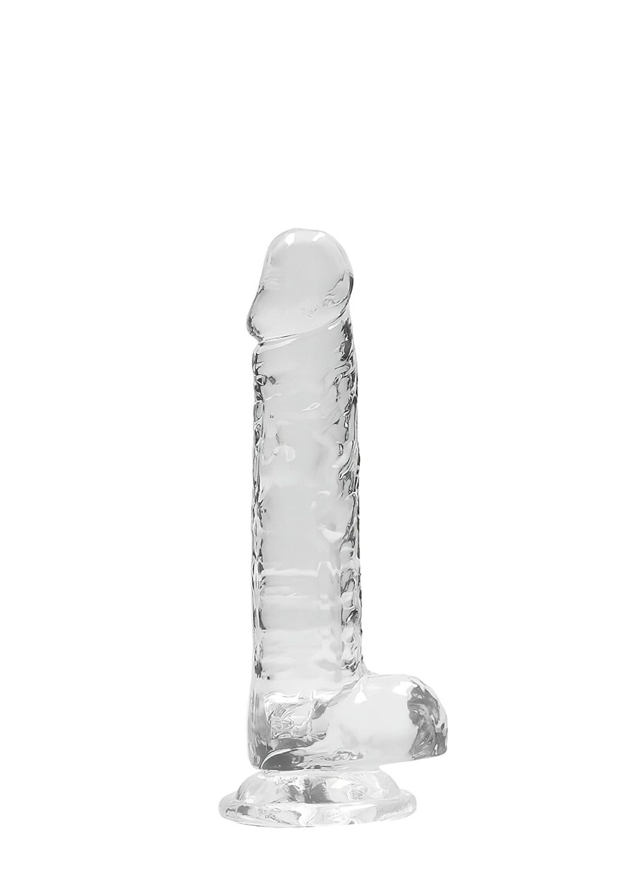 RealRock - átlátszó élethű dildó (átlátszó, 17 cm)