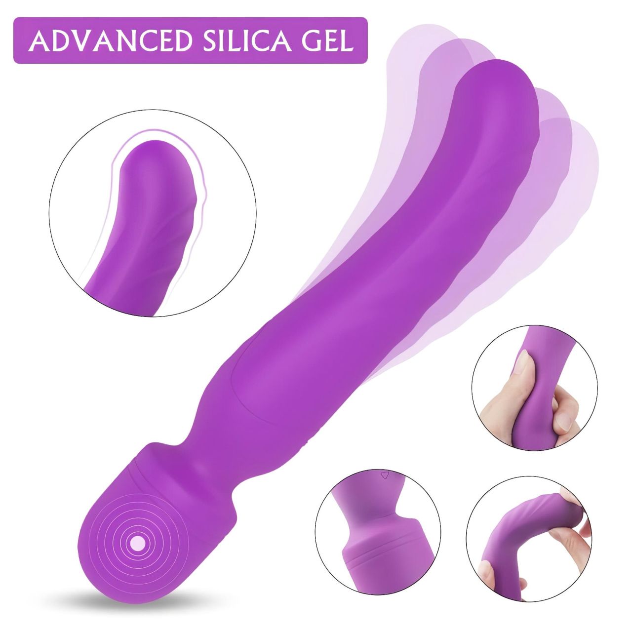 Sex HD Iris - 2 motoros melegítő masszírozó vibrátor (lila)