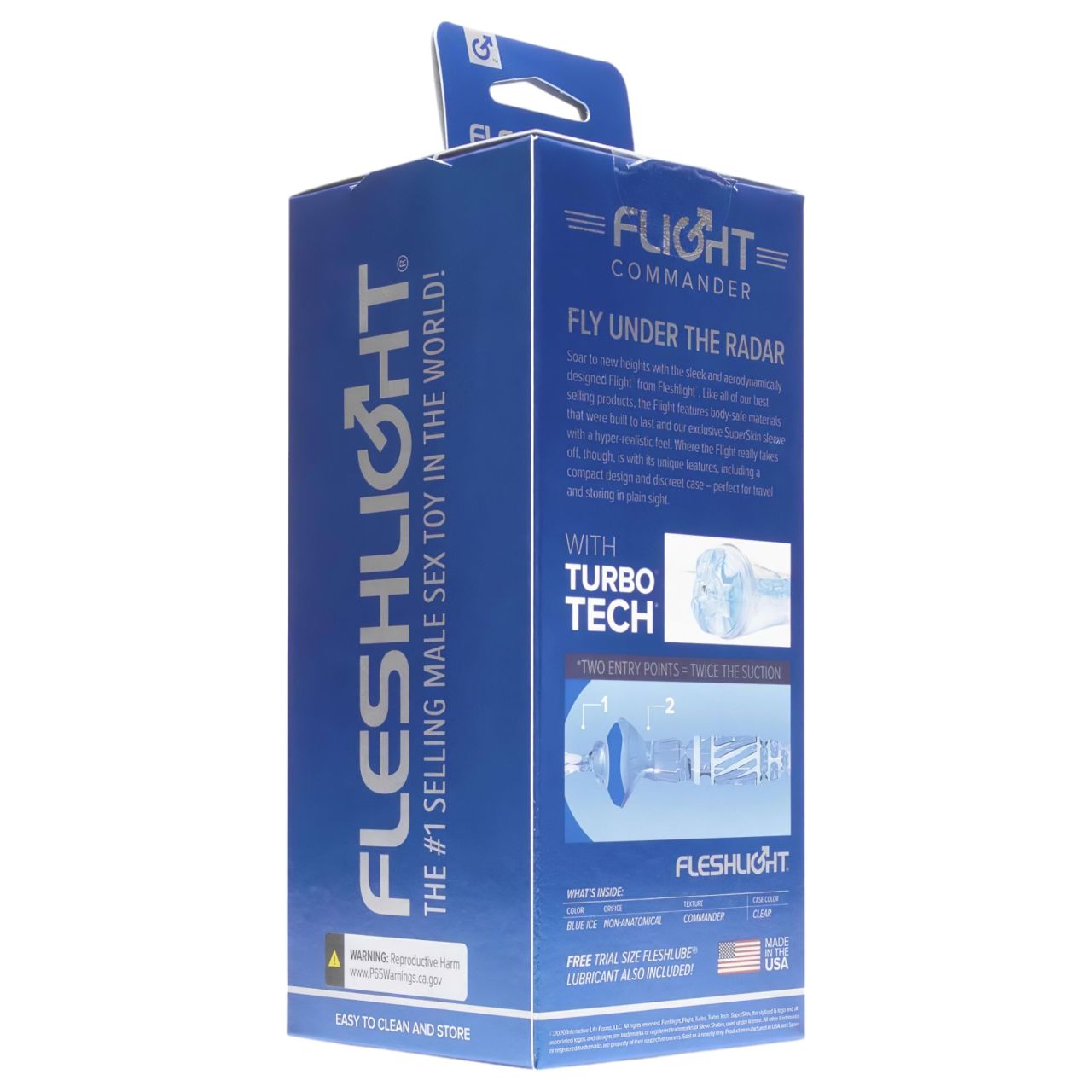 Fleshlight Flight Commander - élethű szívó maszturbátor (kék)