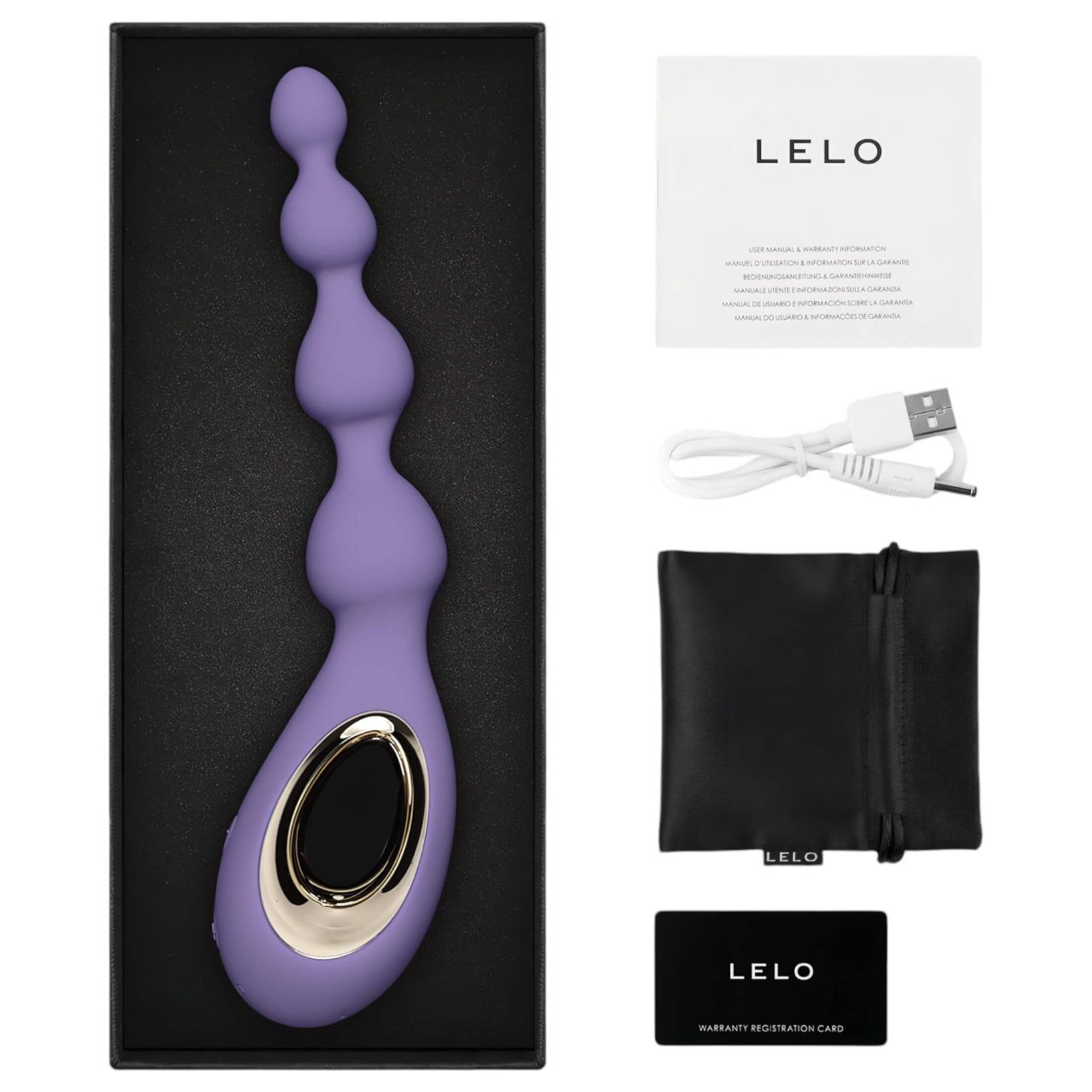LELO Soraya Beads - akkus, vízálló anál vibrátor (lila) LELO Soraya Beads - akkus, vízálló anál vibrátor (lila)