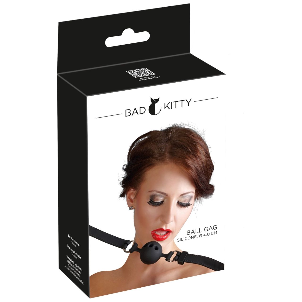 Bad Kitty - szilikon szájpecek közepes (fekete) Bad Kitty - szilikon szájpecek közepes (fekete)