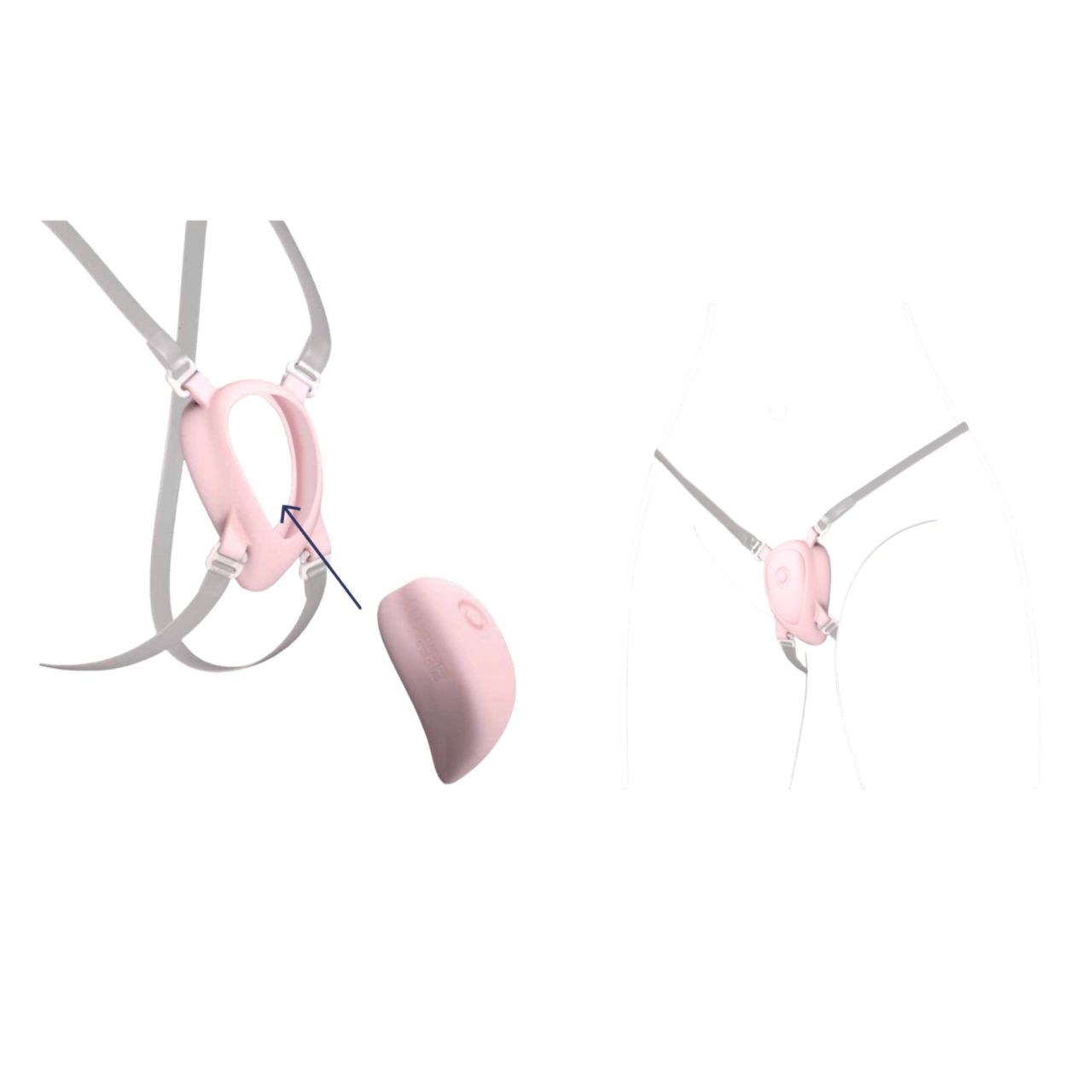 / LUXUS Wearable Harness - testhám pótcsomag LuxHer-hez (rózsaszín)