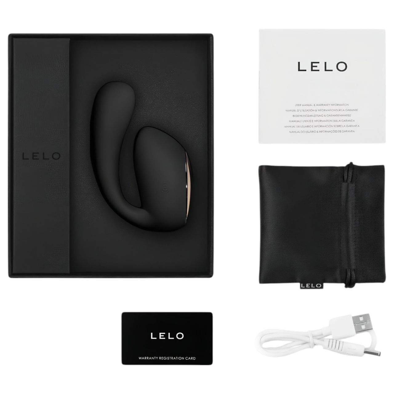 LELO Ida Wave - App-vezérelt rezgő-forgó vibrátor (fekete)