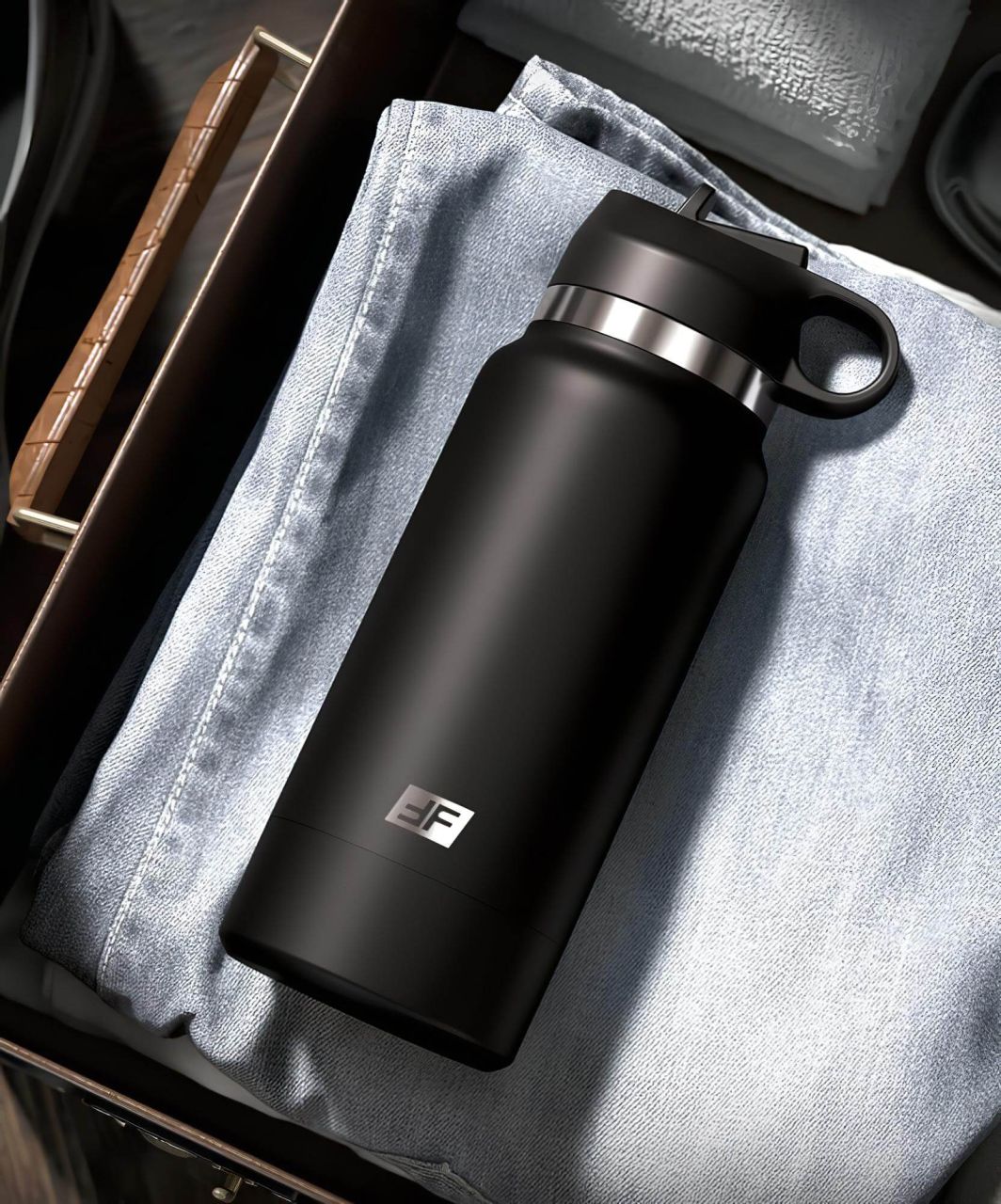 PDX - Fap Flask Thrill Seeker - maszturbátor kulacsban (fekete)
