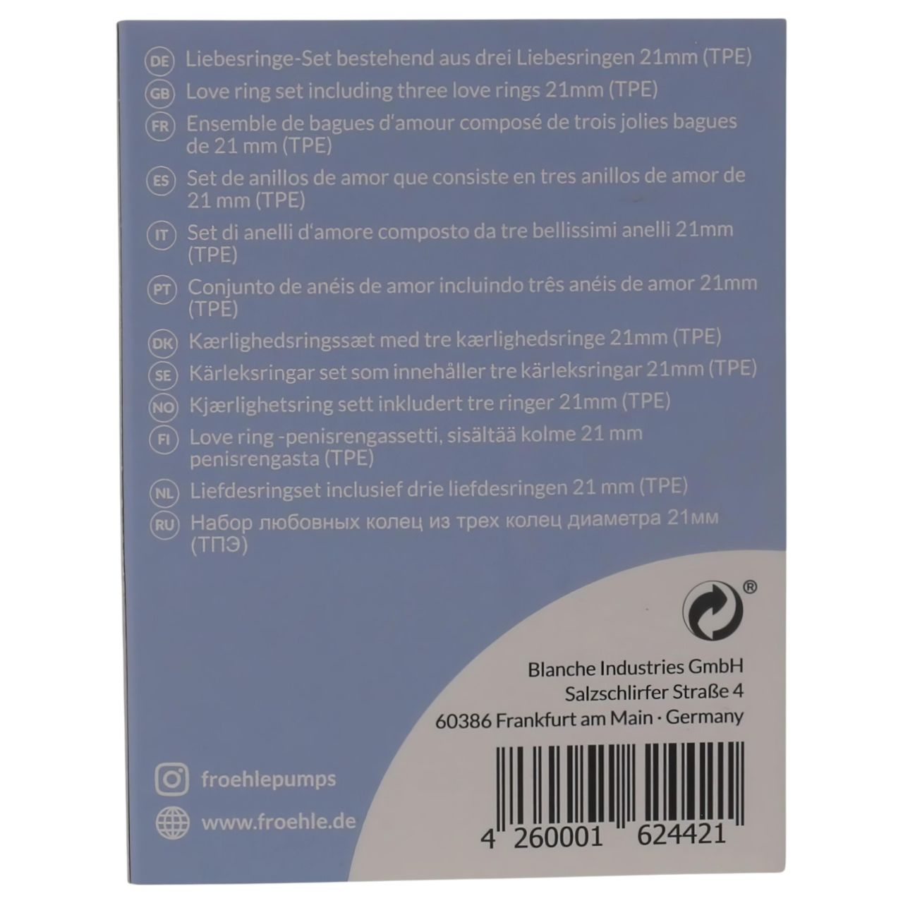 Fröhle LR002 (2,1 cm) - orvosi péniszgyűrű szett (3 db)
