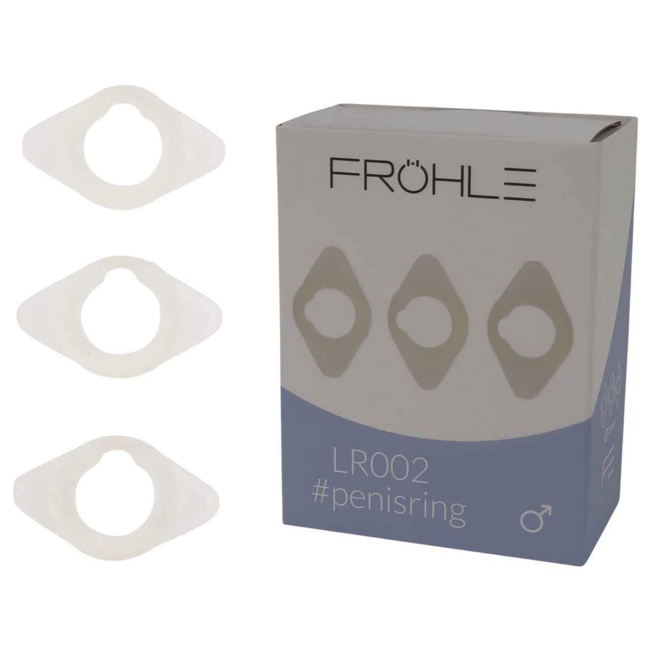 Fröhle LR002 (2,1 cm) - orvosi péniszgyűrű szett (3 db)