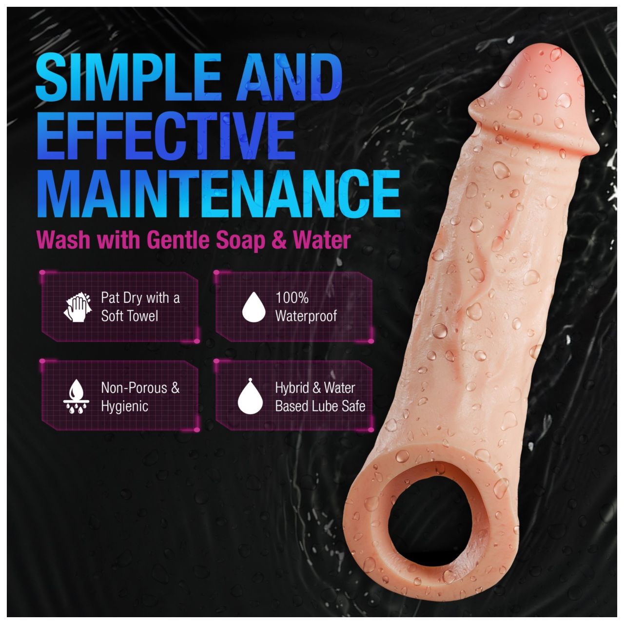 Blush Performance Plus - péniszköpeny (testszínű)