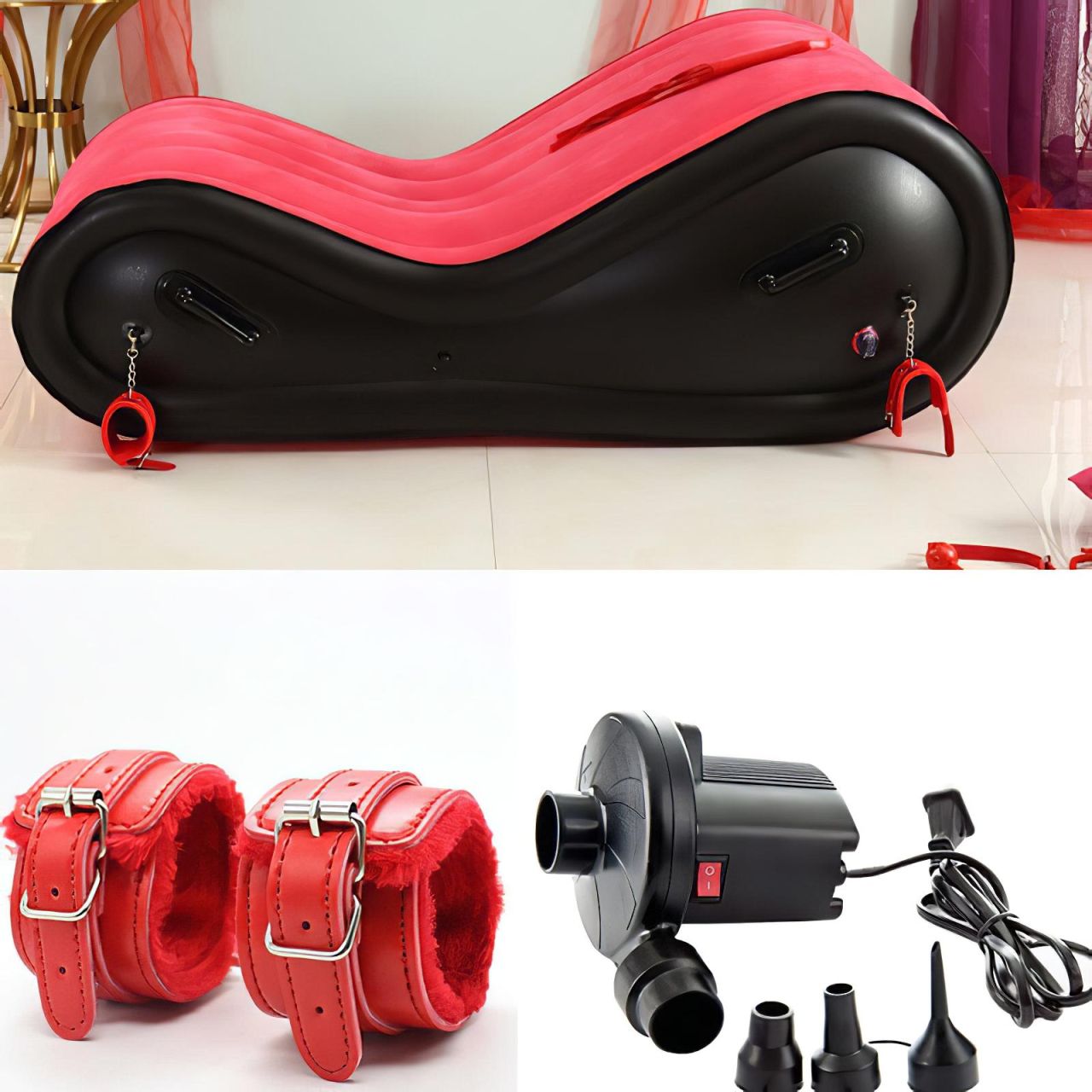 Desirel Magic Pillow - felfújható BDSM szexbútor - bilinccsel (piros) Desirel Magic Pillow - felfújható BDSM szexbútor - bilinccsel (piros)