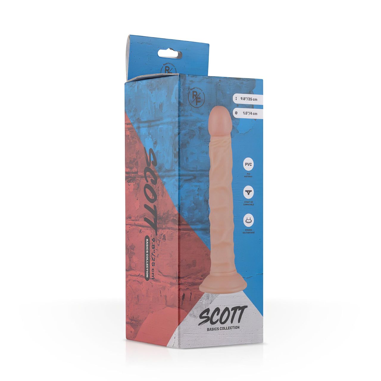 Real Fantasy Scott - élethű dildó - 25 cm (testszínű)
