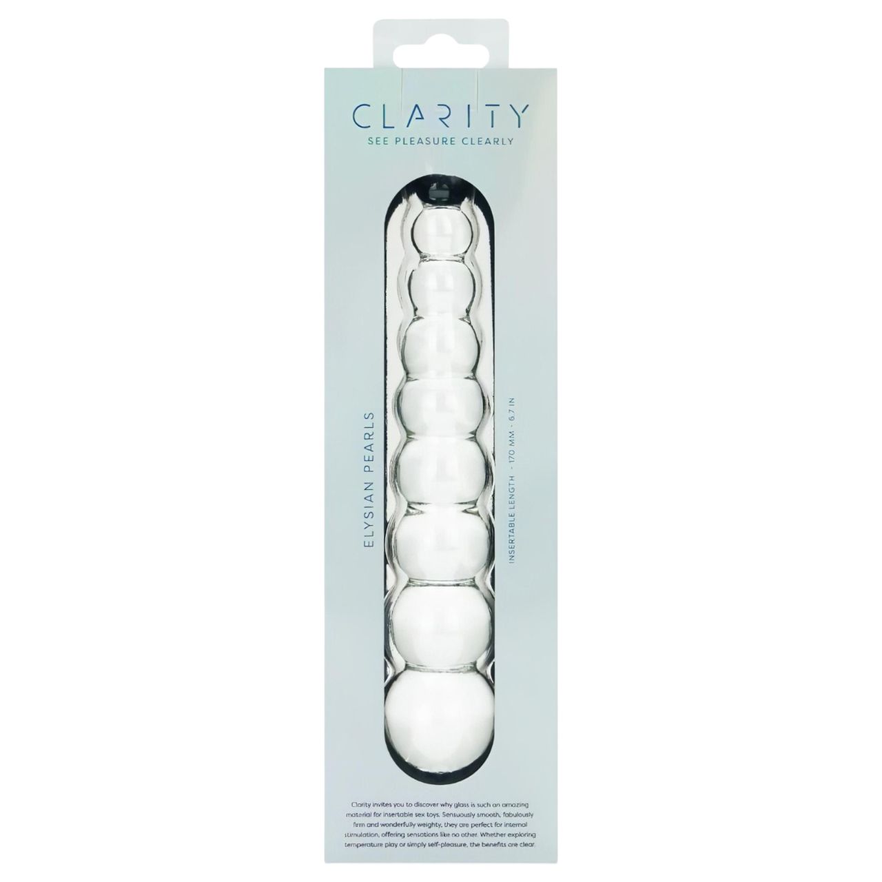 Clarity Elysian Pearls - gyöngyös üvegdildó (átlátszó) Clarity Elysian Pearls - gyöngyös üvegdildó (átlátszó)