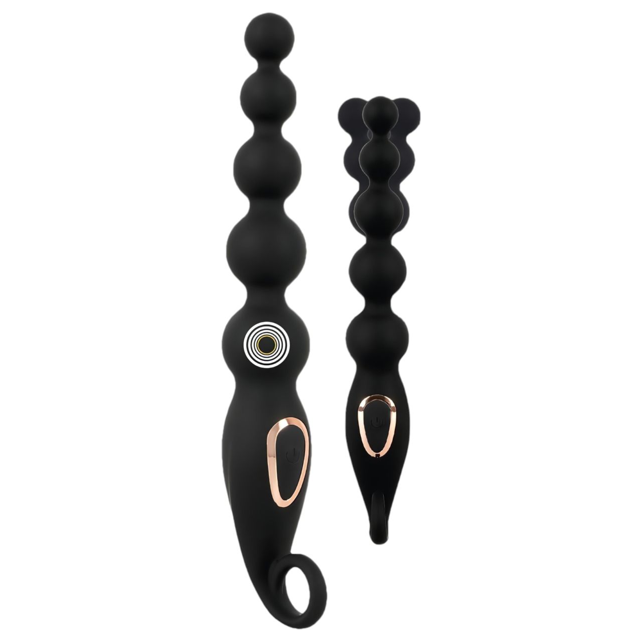 ANOS Anal Beads - gyöngyös anál vibrátor (fekete)