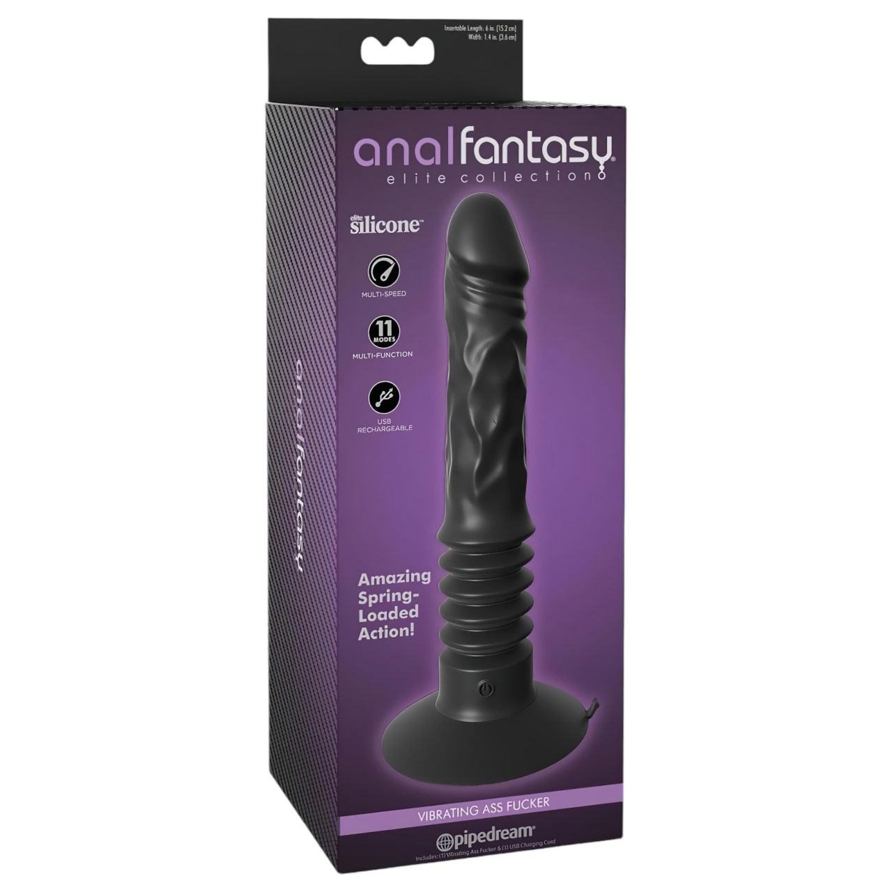 Pipedream - Analfantasy Ass Fucker - akkus anál vibrátor (fekete)